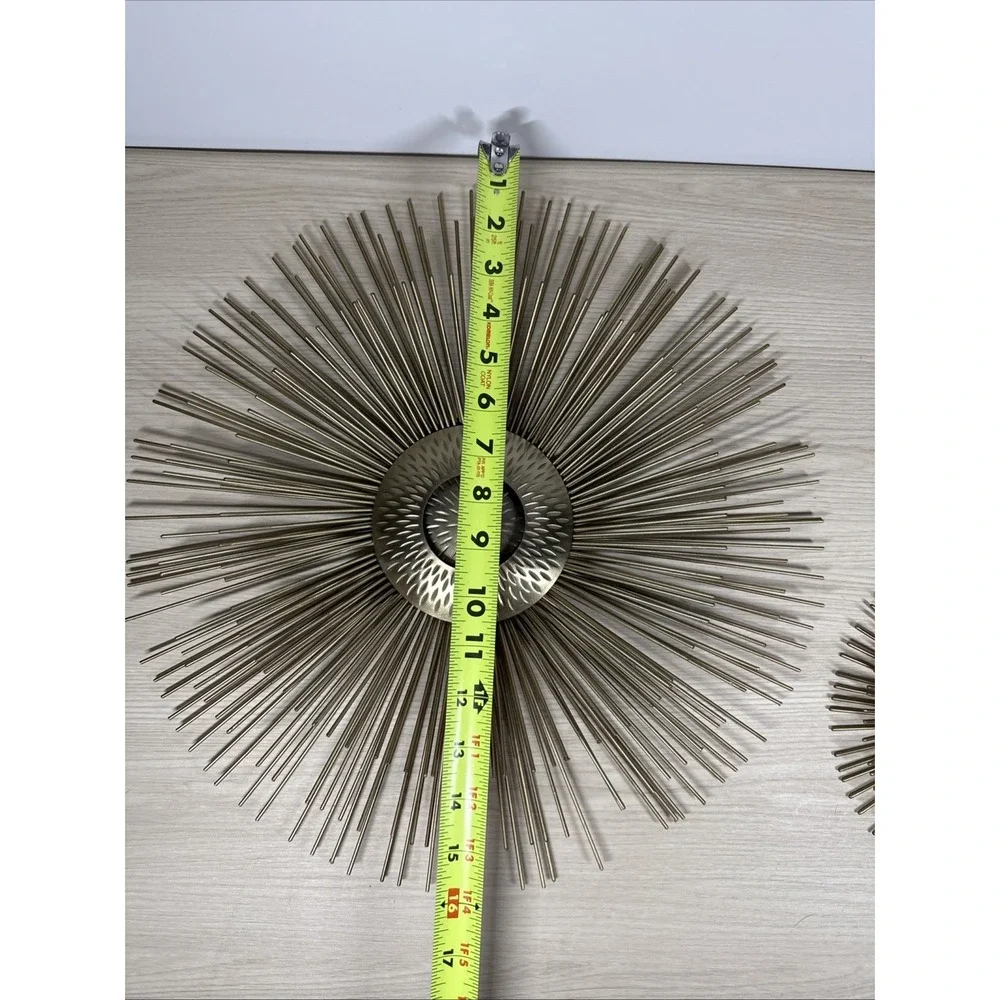 Starburst Metal MCM Wall‎ Decor Set Of 2 Wall Hanging Sun Star Excellent!
